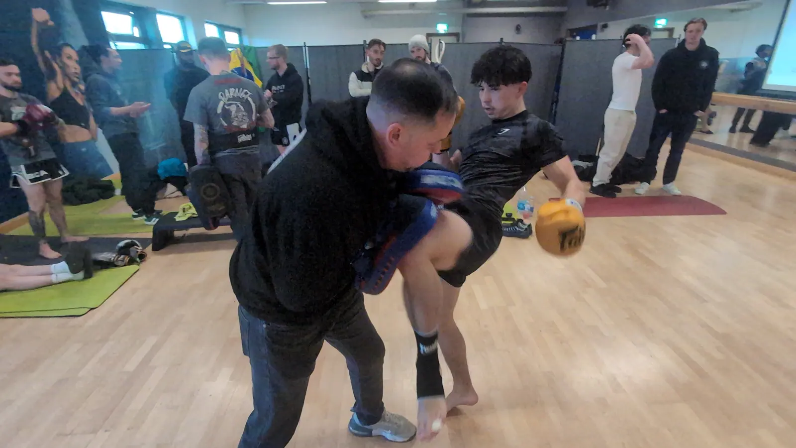 Pad work warm-up
