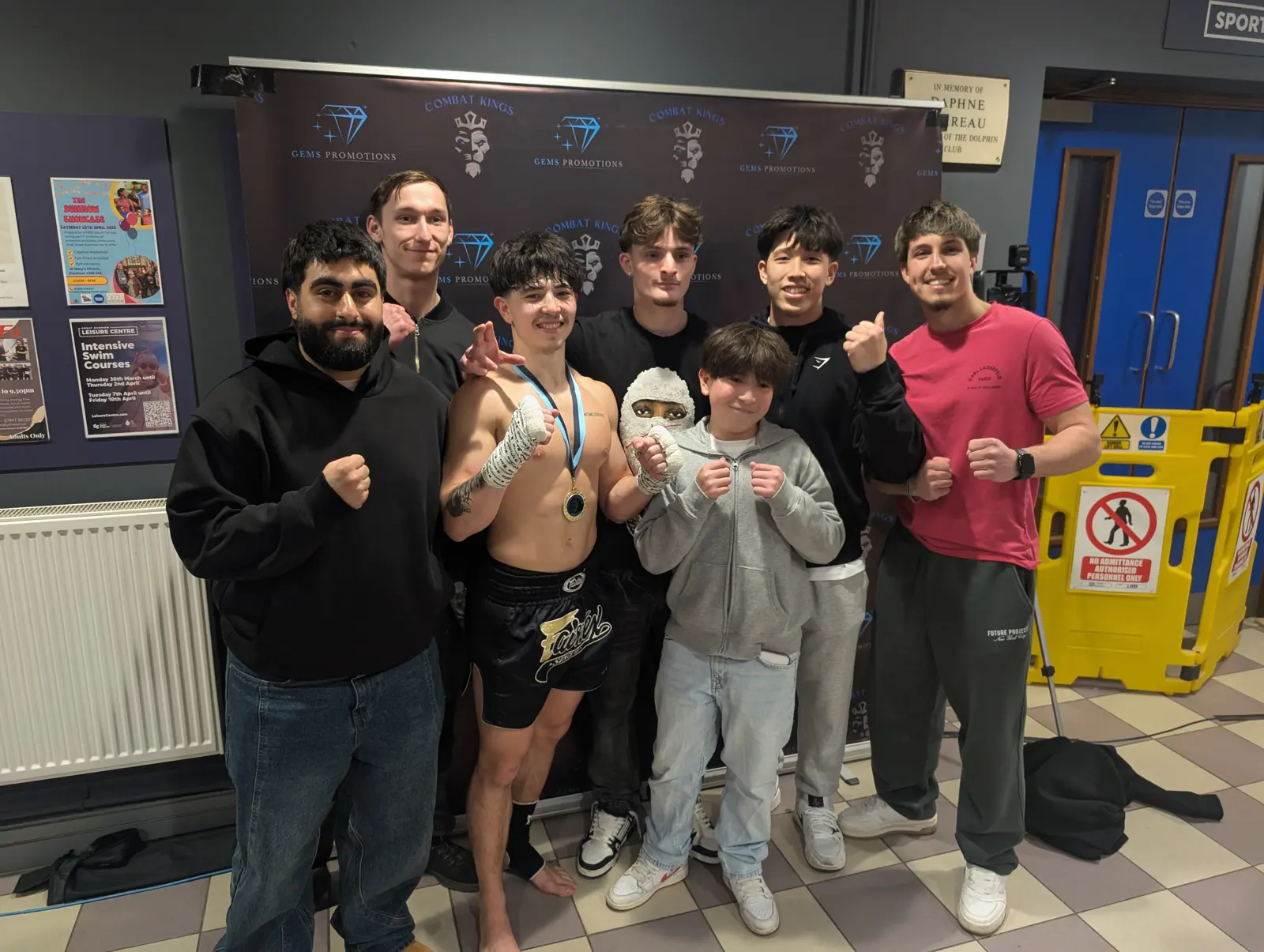 The team together after a show